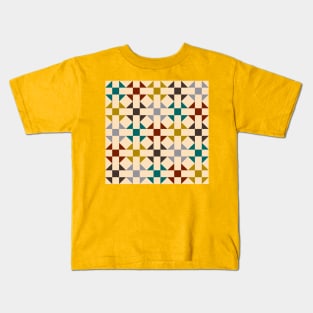 Geometric Pattern: Quilt: Autumn Kids T-Shirt